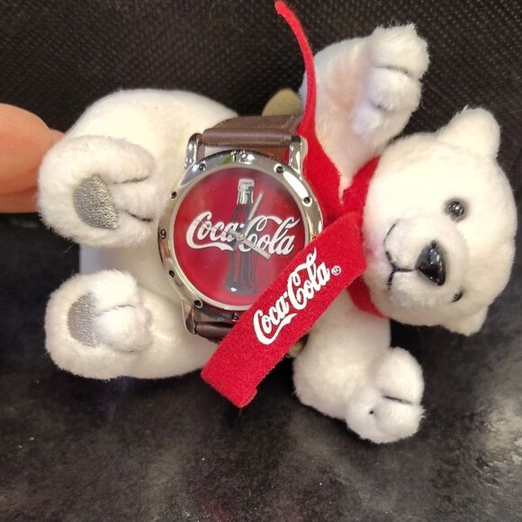 Coca-Cola Watch with Polar Bear Plush - Picture 1 of 5